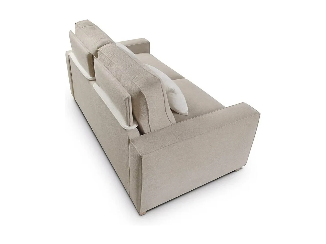 Canapé convertible avec topper tissua ntitaches Ornella gris BELVÉDÈRE