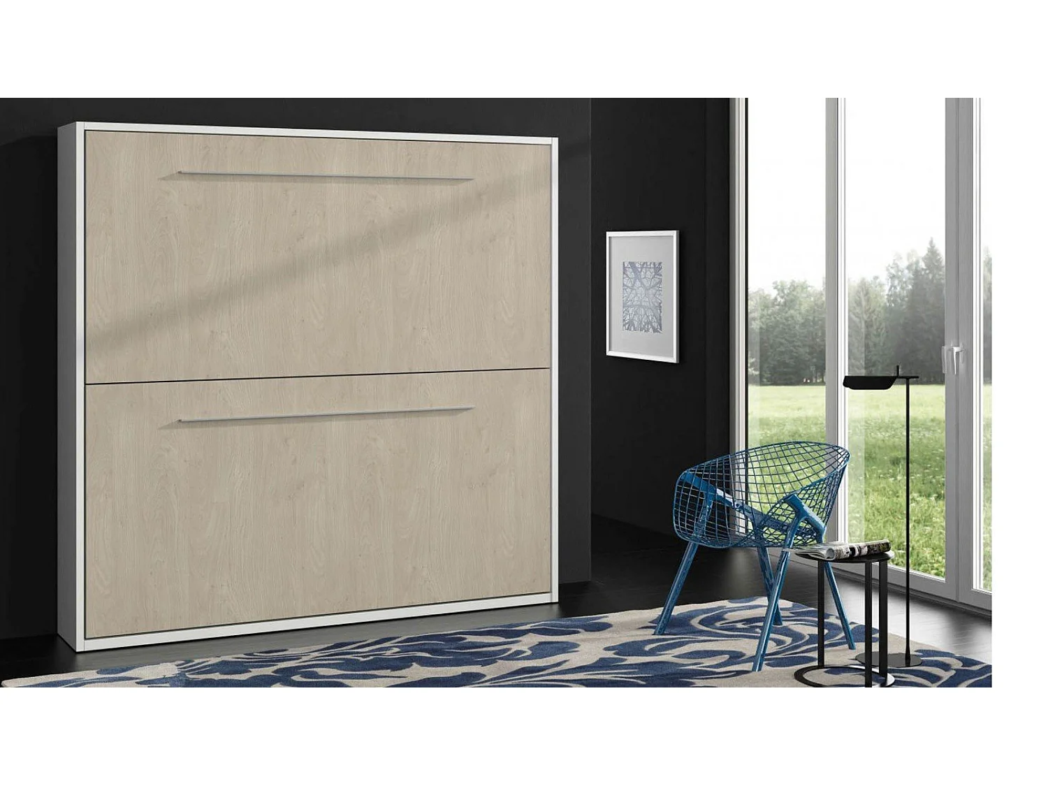 Lit superposé horizontal escamotable chên clair cambrian 90x190 BIARRITZ