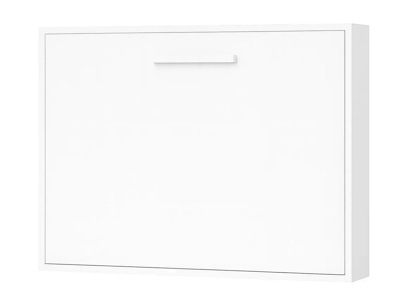 Lit escamotable horizontal blanc mat 90x200 CANNES