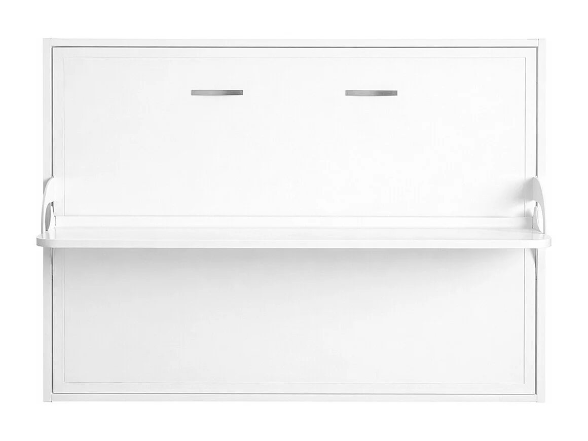 Lit escamotable horizontal avec bureau blanc mat 90x200 TOULON