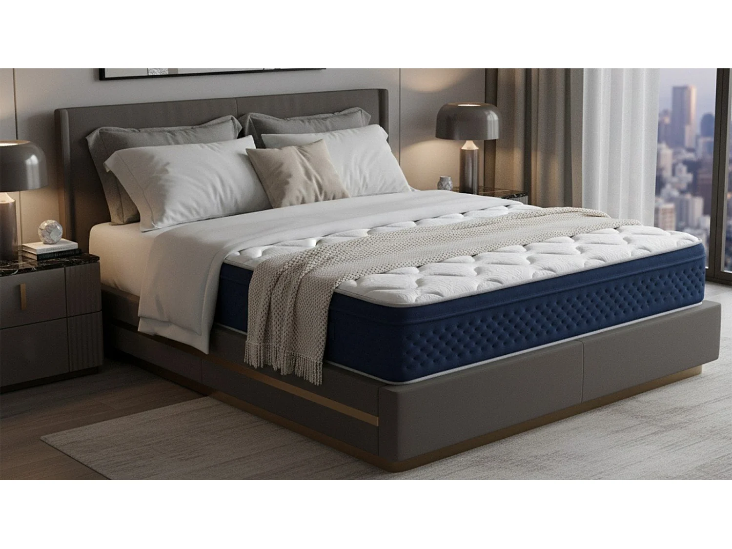Matelas H30 ressorts et Flexcel Premium 140x190 GRAND HOTEL