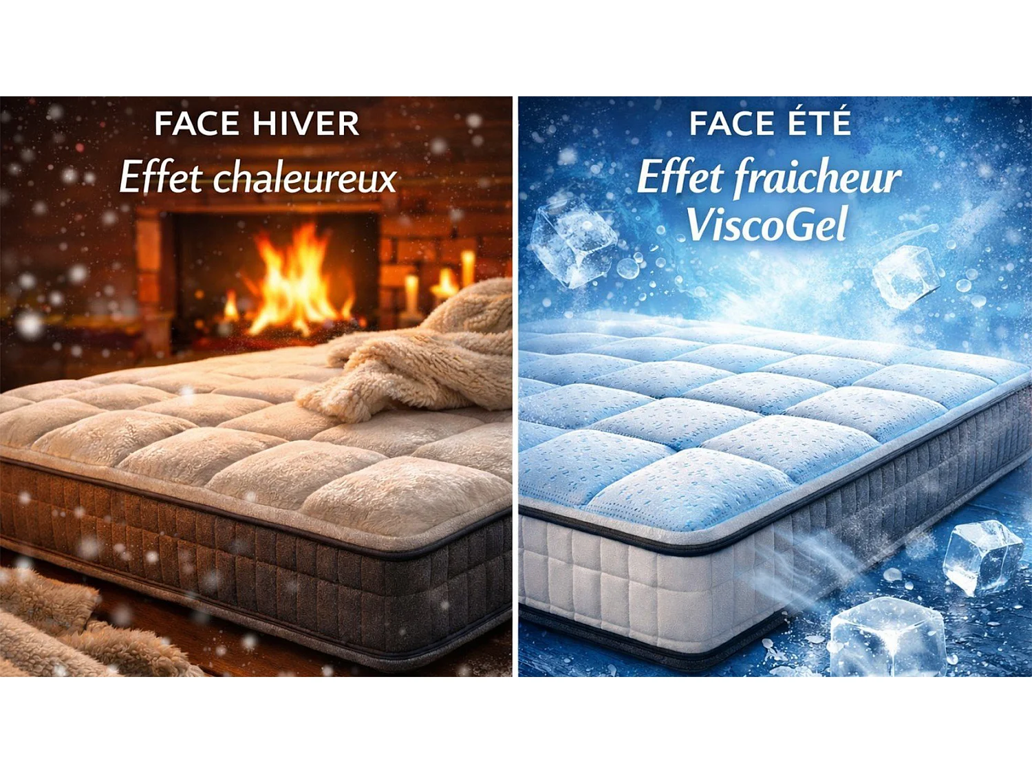 Matelas confort thermorégulé 140x190 COOL FRESH