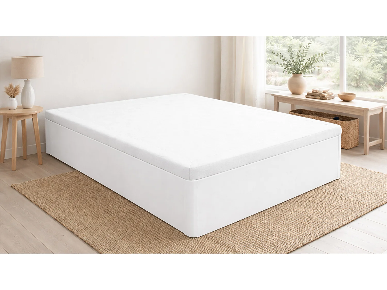 Opbergbed van hout wit hoogte 43 cm 90x190 BIG BOOTS
