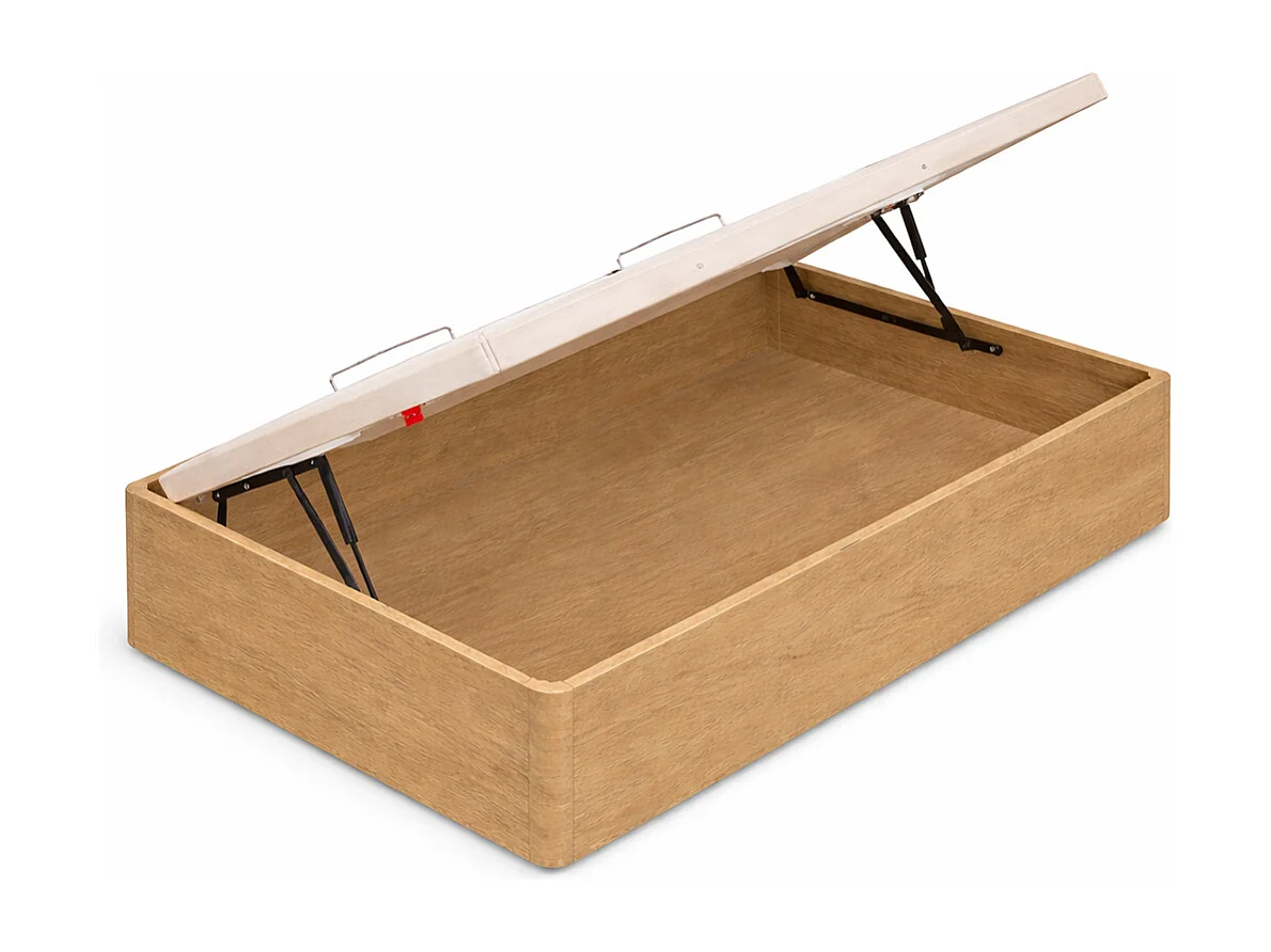 Opbergbed met zijopening van hout cambrian eiken 90x190 GORDES
