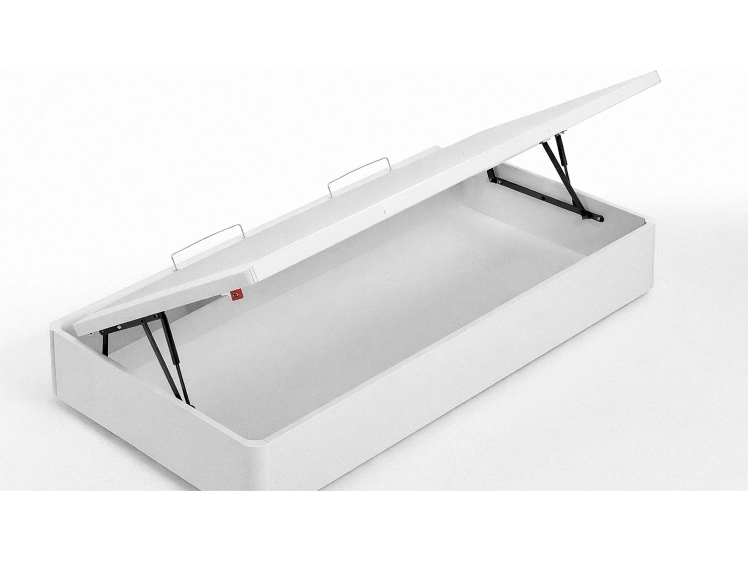 Letto contenitore con apertura laterale in legno bianco 140x190 GORDES