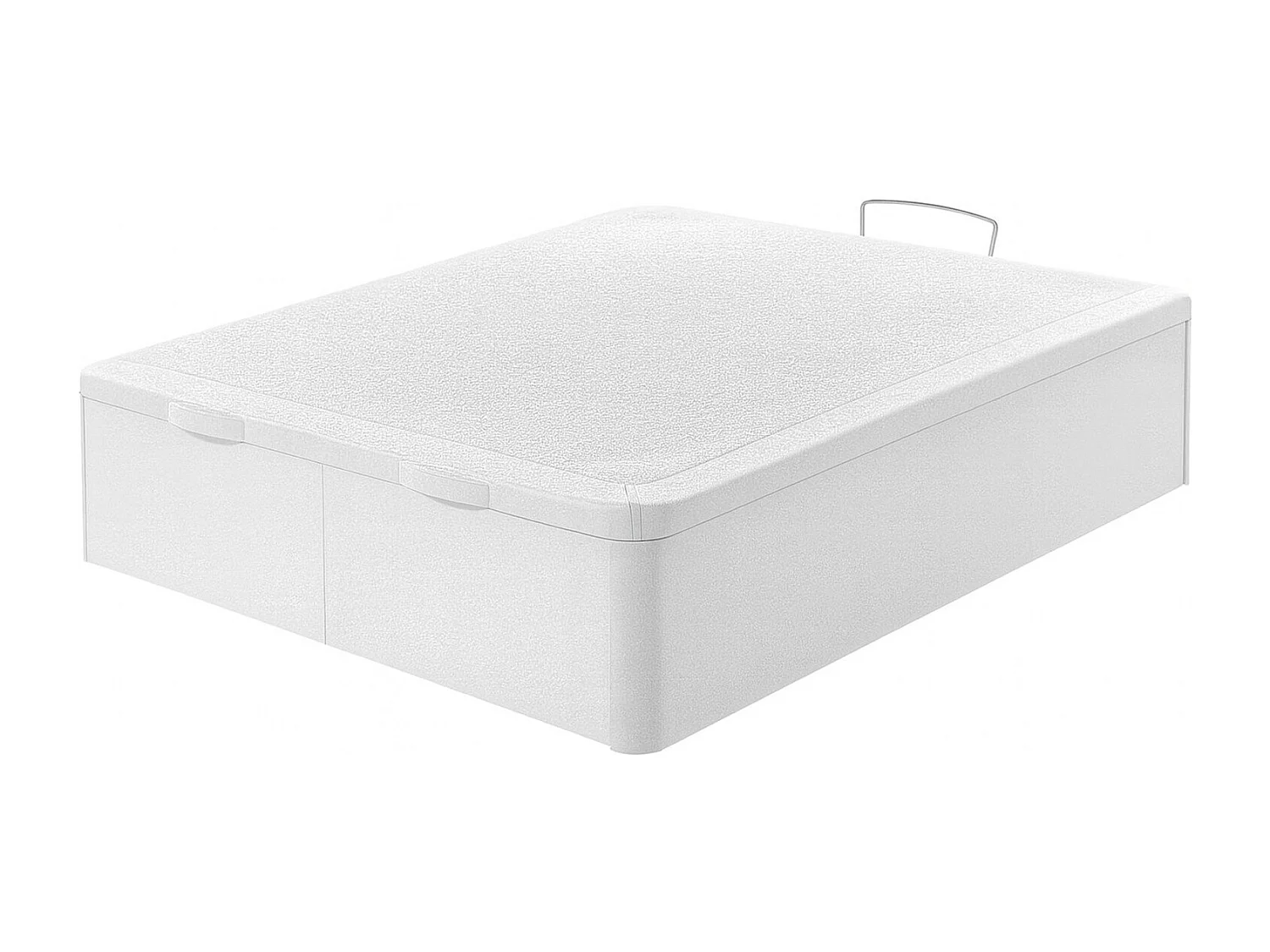 Lit coffre 2 abattants blanc mat H41 cm 140x190 LEUCATE