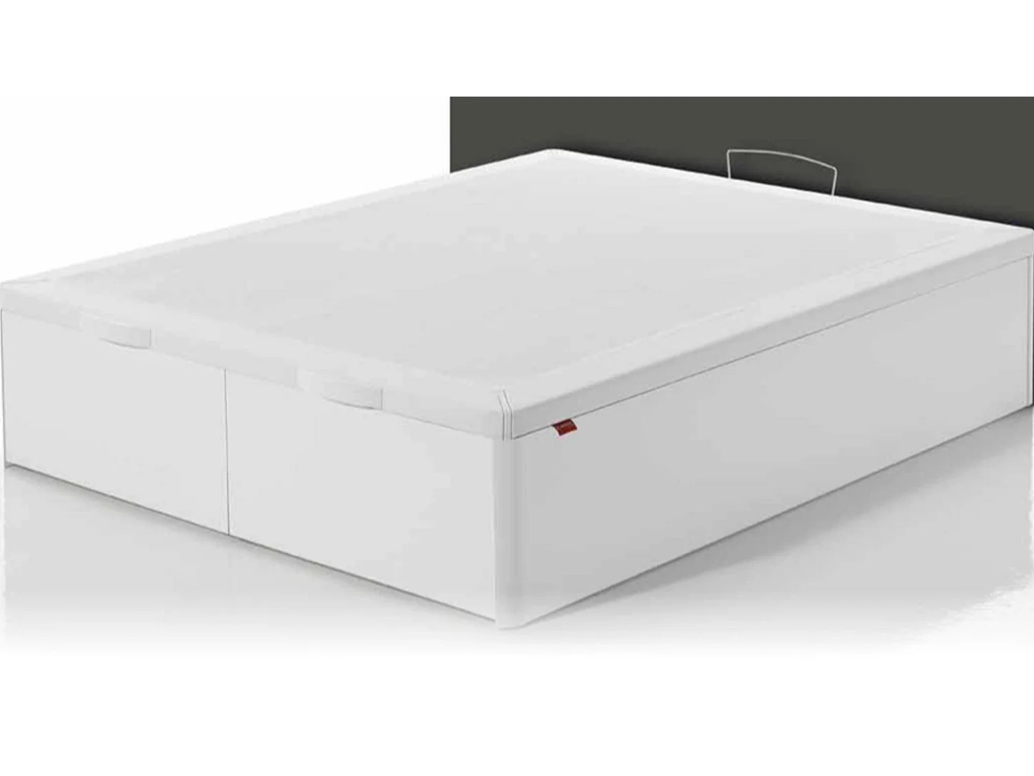 Lit coffre 2 abattants blanc mat H41 cm 140x190 LEUCATE