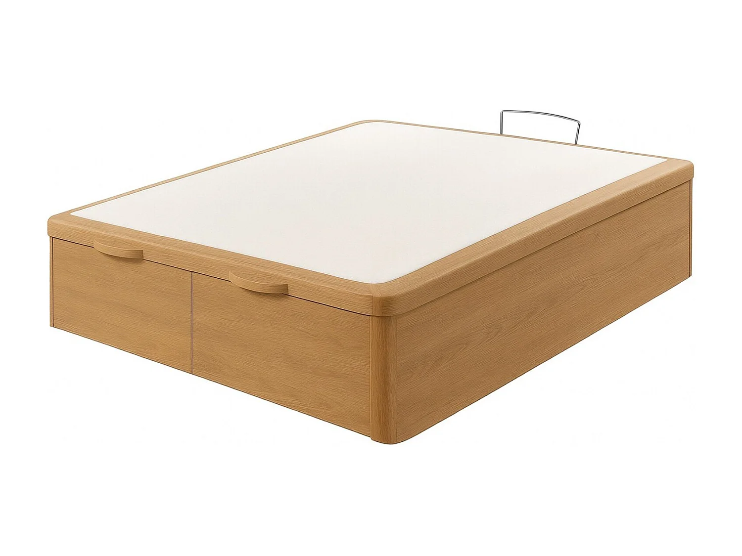 Lit coffre 2 abattants blanc mat H41 cm 140x190 LEUCATE