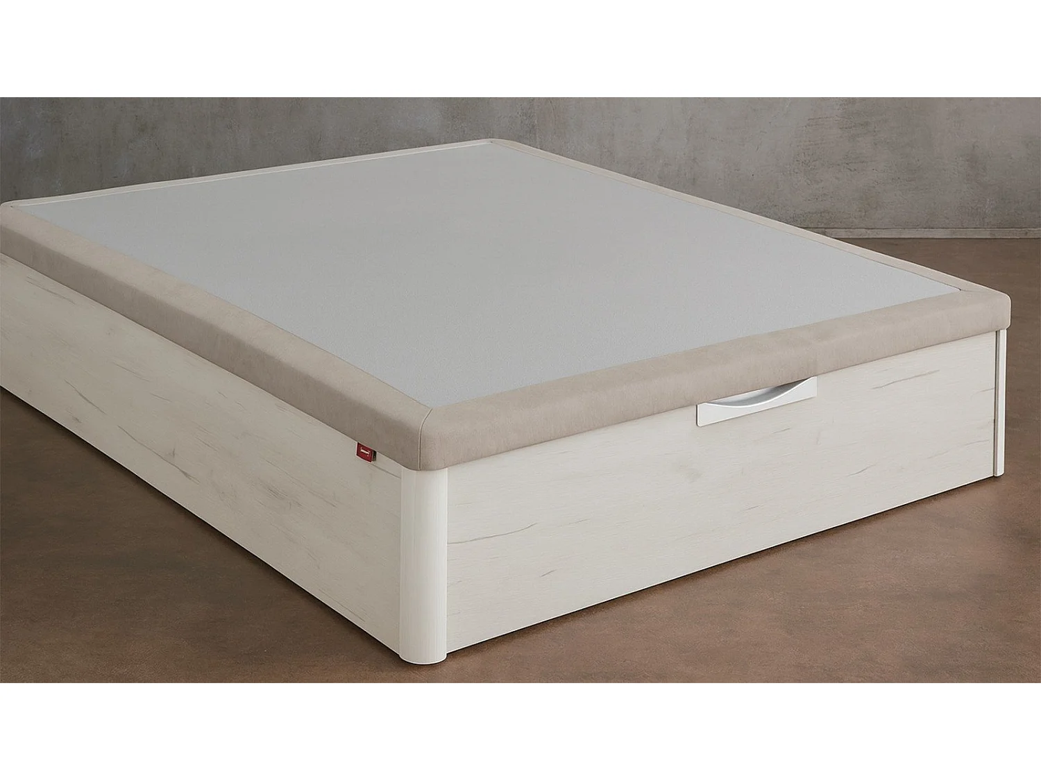 Lit coffre bois blanc mat hauteur 43 cm 140x190 BIG BOOTS