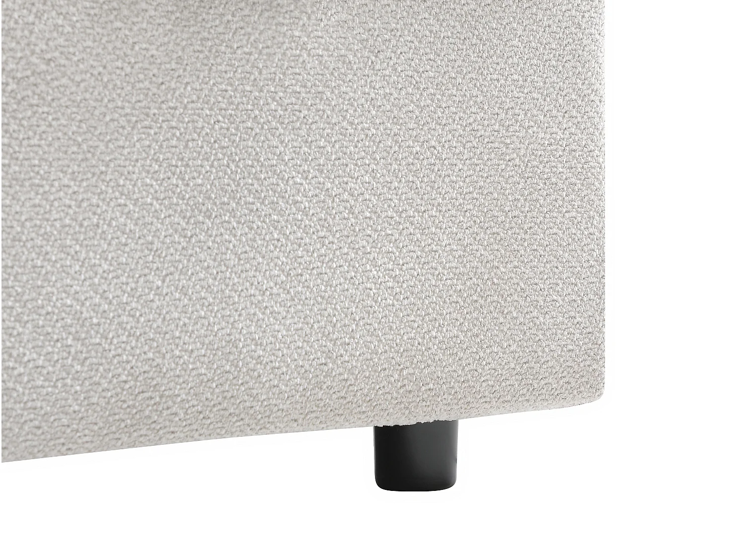Canapé d'angle réversible convertible en tissu texturé crème LIROBI