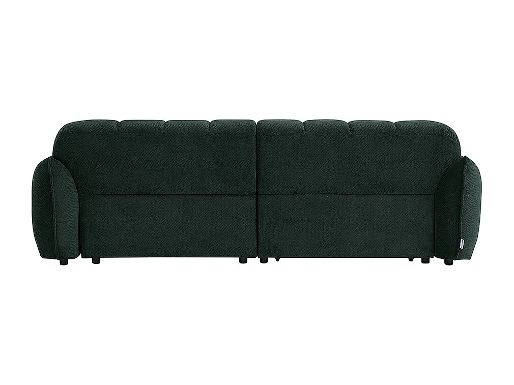 Canapé d'angle réversible convertible en tissu texturé vert sapin LIROBI