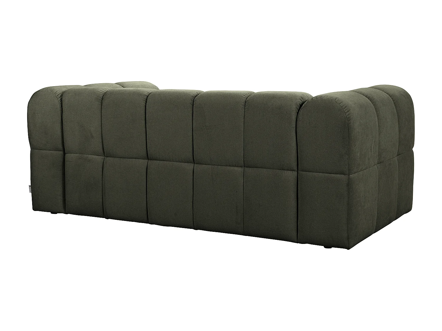 Canapé 2 places en tissu texturé vert kaki RIMALO