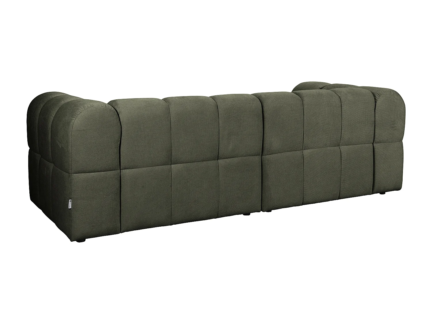Canapé 3 places en tissu texturé vert kaki RIMALO