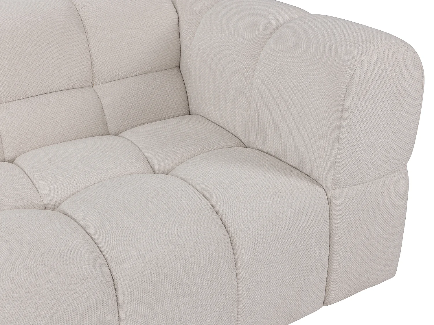 Canapé 3 places en tissu texturé beige RIMALO