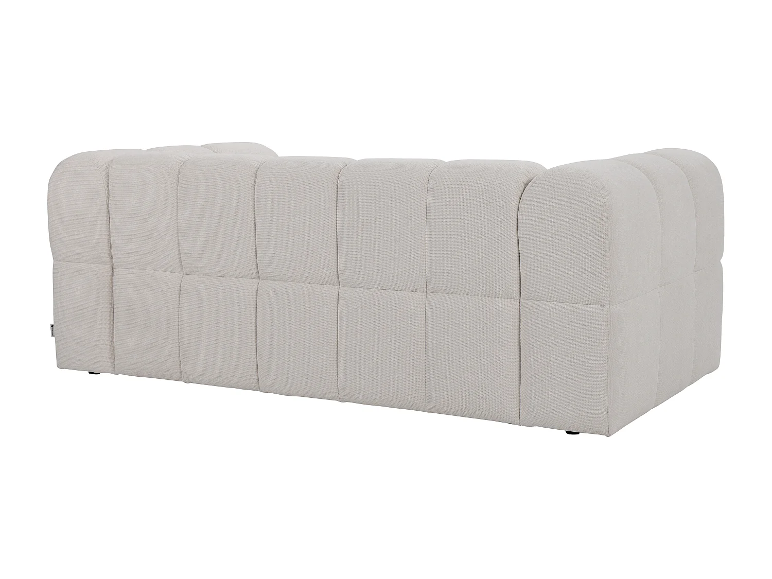 Canapé 2 places en tissu texturé beige RIMALO