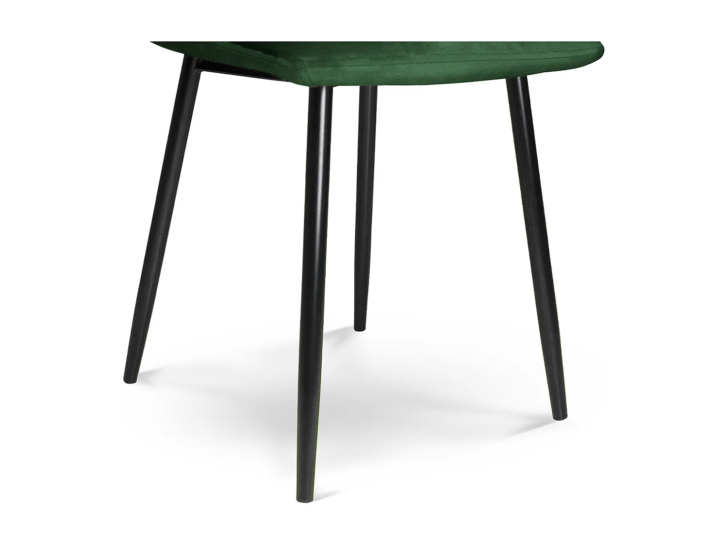 Sedia da pranzo imbottita in velluto verde scuro mod. Karima (2pz.)