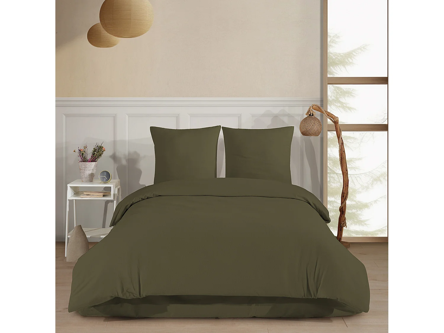 Jogo de cama para 2 pessoas 1 capa de edredão 200x200 cm+2 Fronhas 65x65 cm flanela de algodão