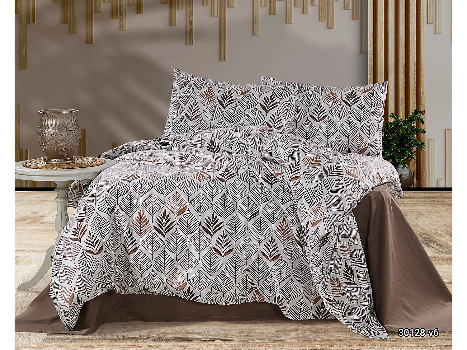 1 persoons beddengoed 140x200 cm+1 kussensloop 65x65 cm in katoen