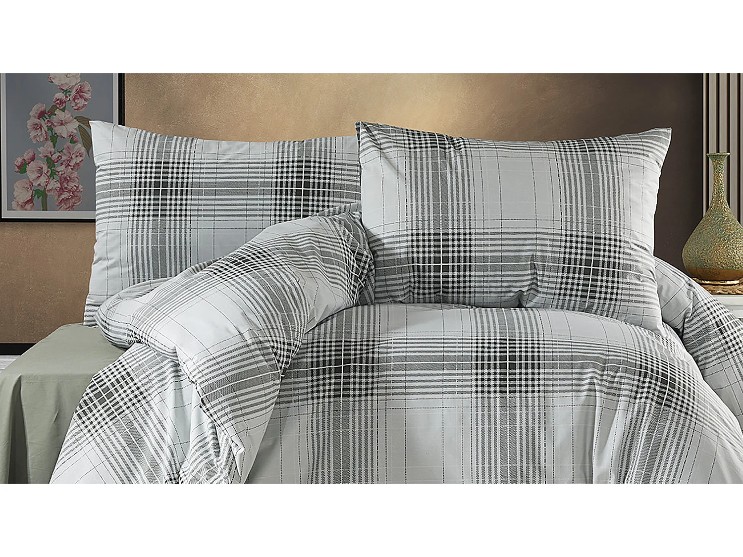 Jogo de cama para 2 pessoas 1 capa de edredão 200x200 cm+2 Fronhas 65x65 cm algodão