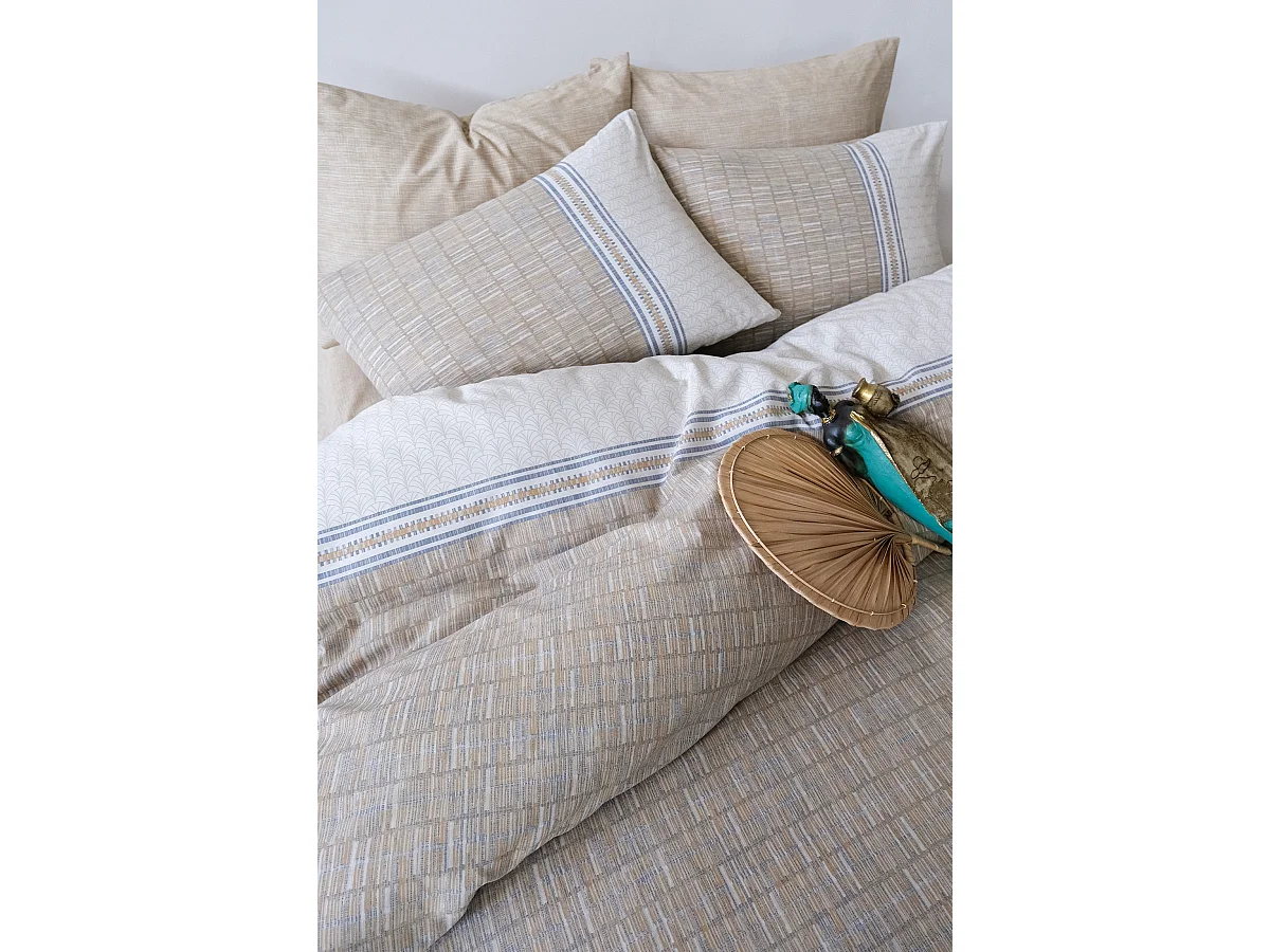 1 persoons beddengoed 140x200 cm+1 kussensloop 65x65 cm in katoen