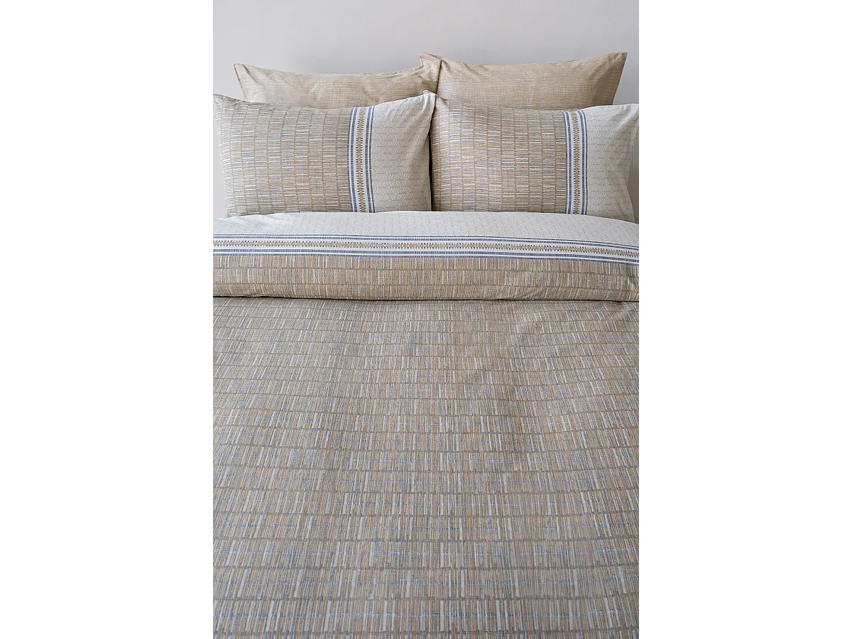 1 persoons beddengoed 140x200 cm+1 kussensloop 65x65 cm in katoen