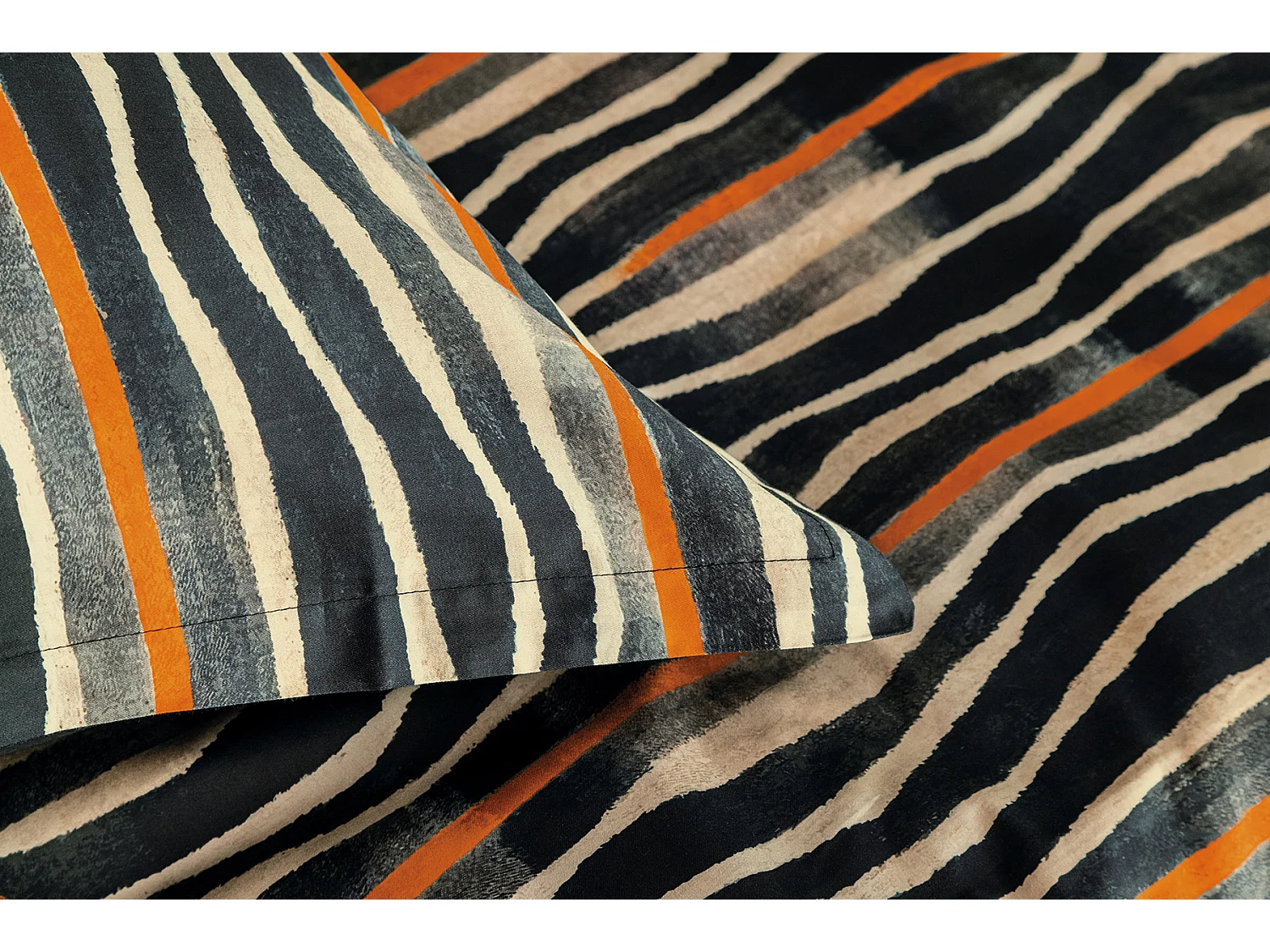 Bettwäschegarnitur 240x220 cm+2 Kopfkissenbez 63x63 cm-Baumwollsatin