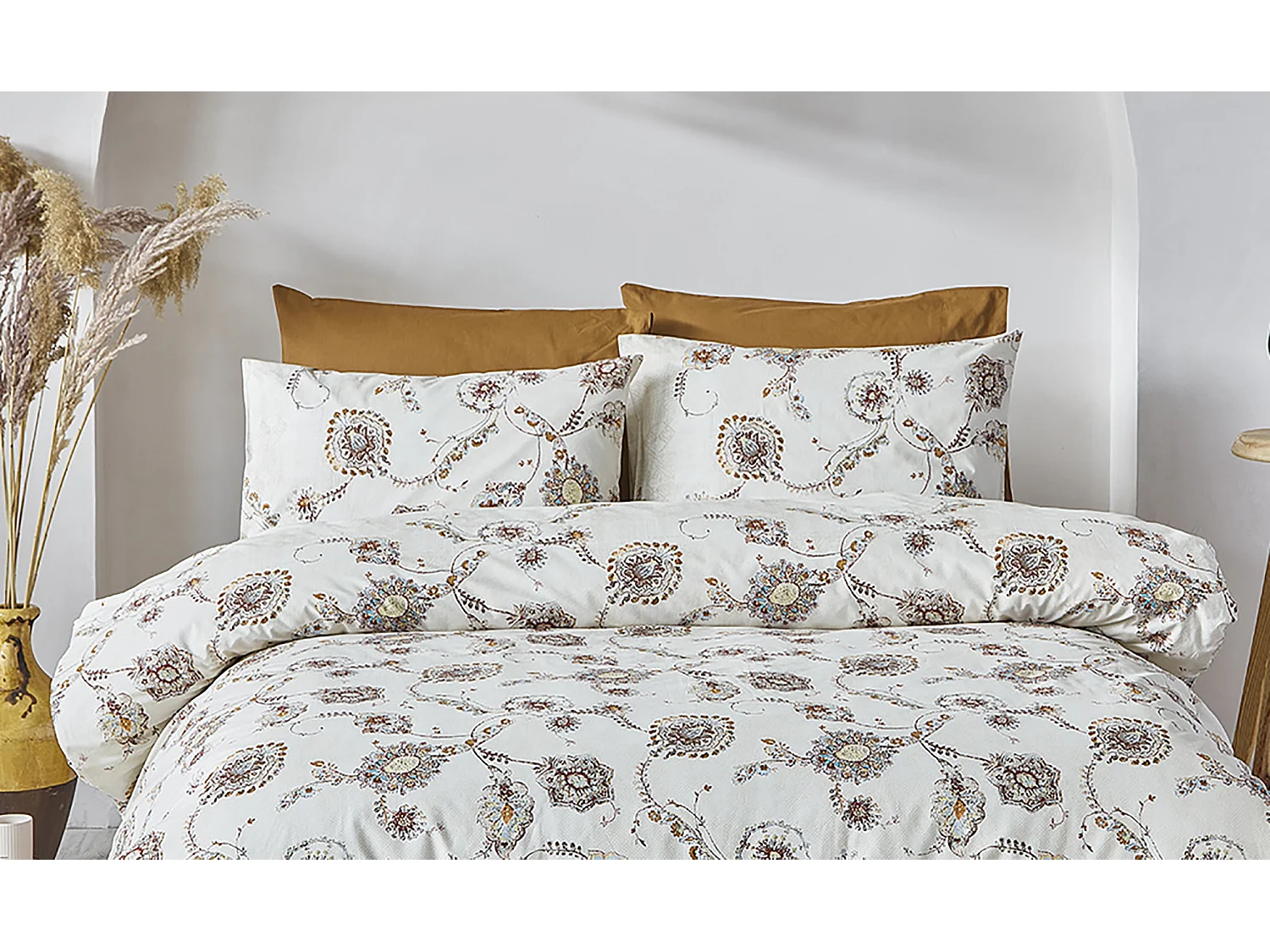 2 persoons beddengoed 200x200 cm+2 kussenslopen 65x65 cm in katoen