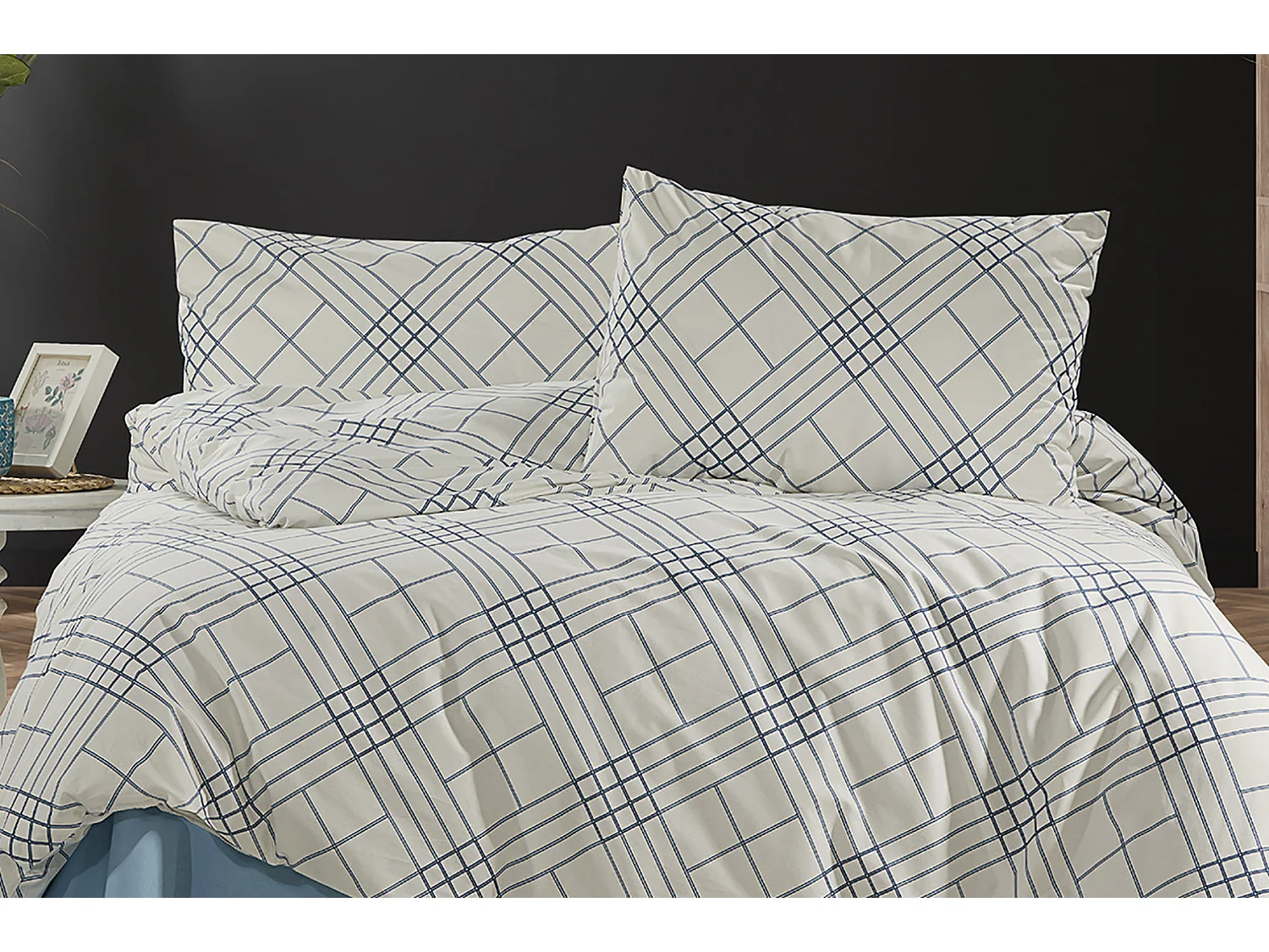 Set letto singolo 140x200 cm+ 1 federa 65x65 cm  100% cotone