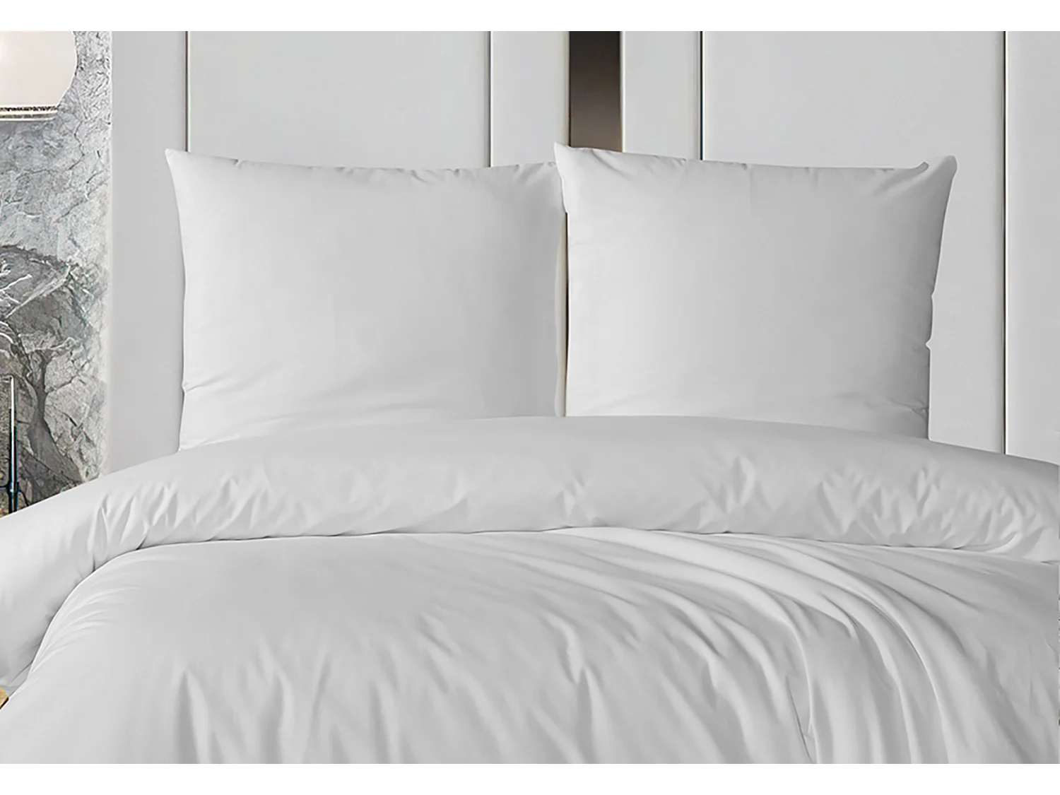 1 persoons beddengoed 140x200 cm+1 kussensloop 65x65 cm in katoen