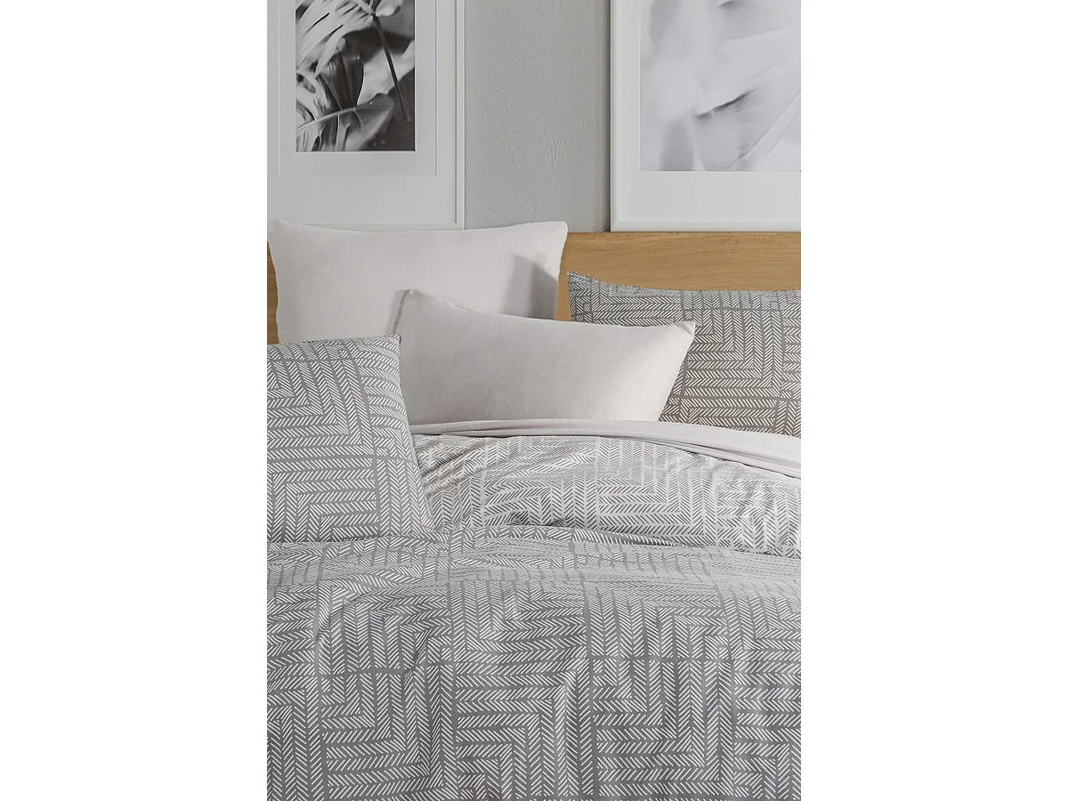 2 persoons beddengoed 200x200 cm+2 kussenslopen 65x65 cm in katoenen flanel