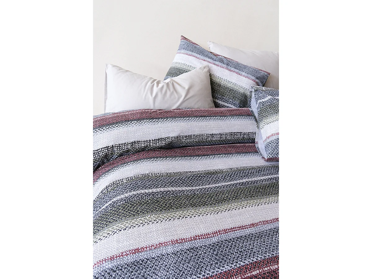 1 persoons beddengoed 140x200 cm+1 kussensloop 65x65 cm in katoen