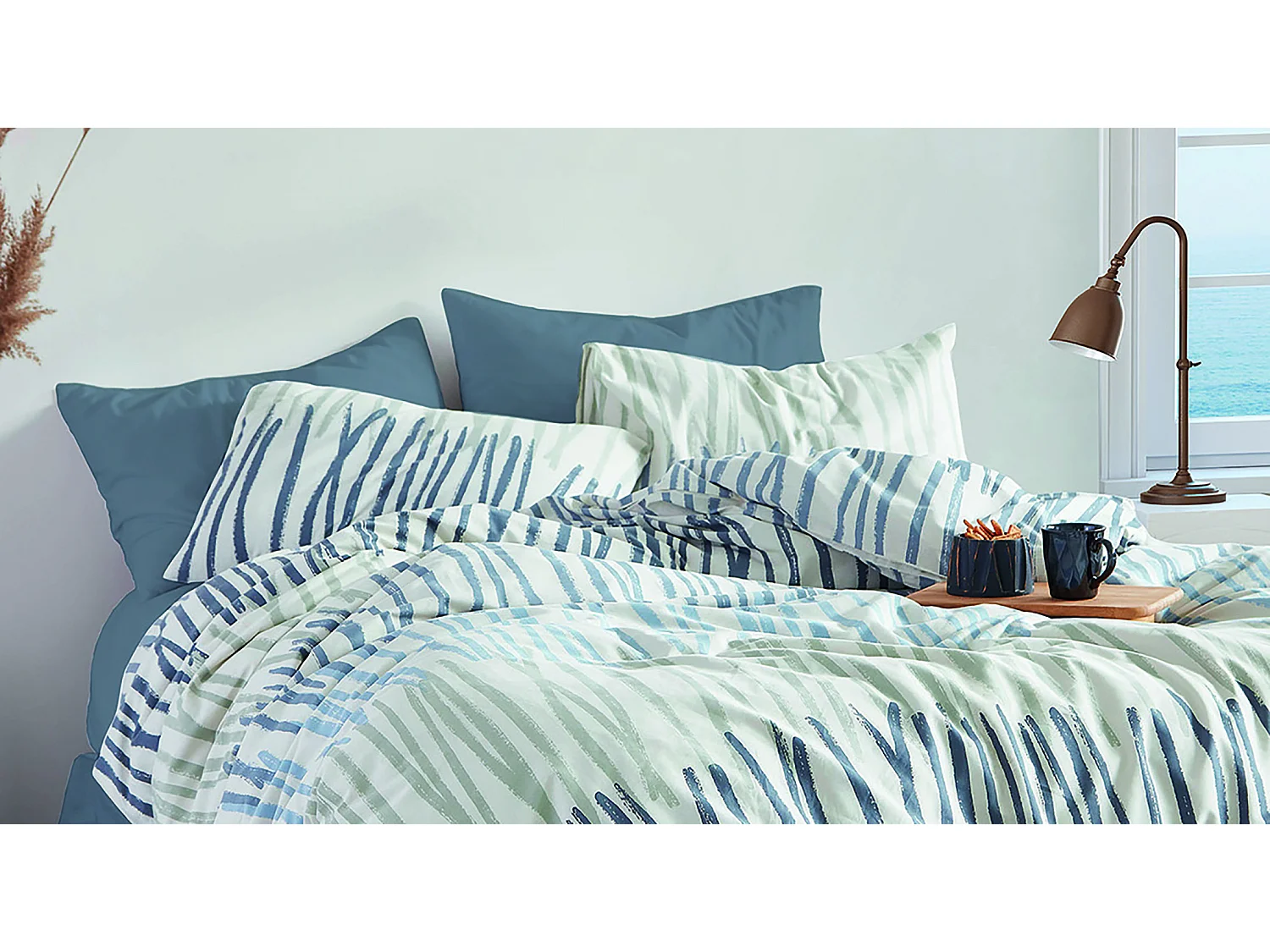 2 persoons beddengoed 200x200 cm+2 kussenslopen 65x65 cm in katoen