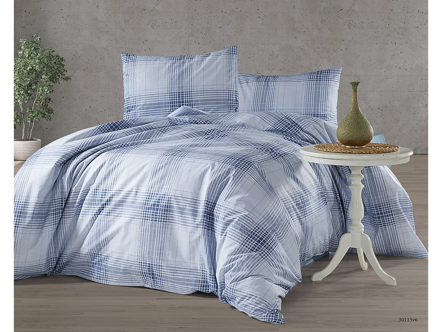 Set letto matrimoniale 240x220 cm+2 federe 65x65 cm 100% cotone