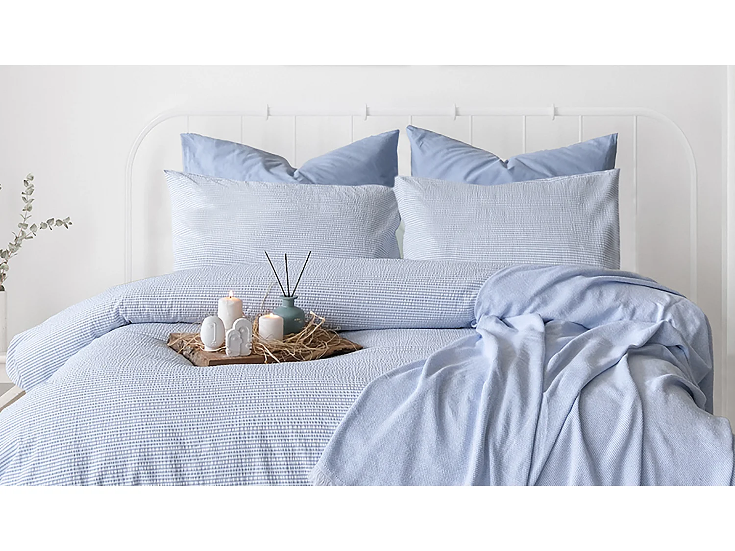 Set letto matrimoniale 200x200 cm+2 federe 65x65 cm 100% cotone