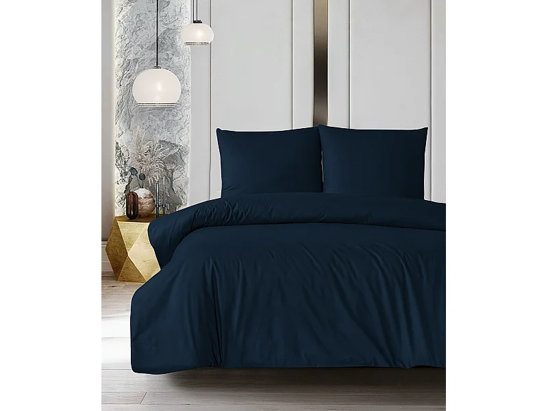 Parure de lit  2 personnes  240x220 cm coton uni