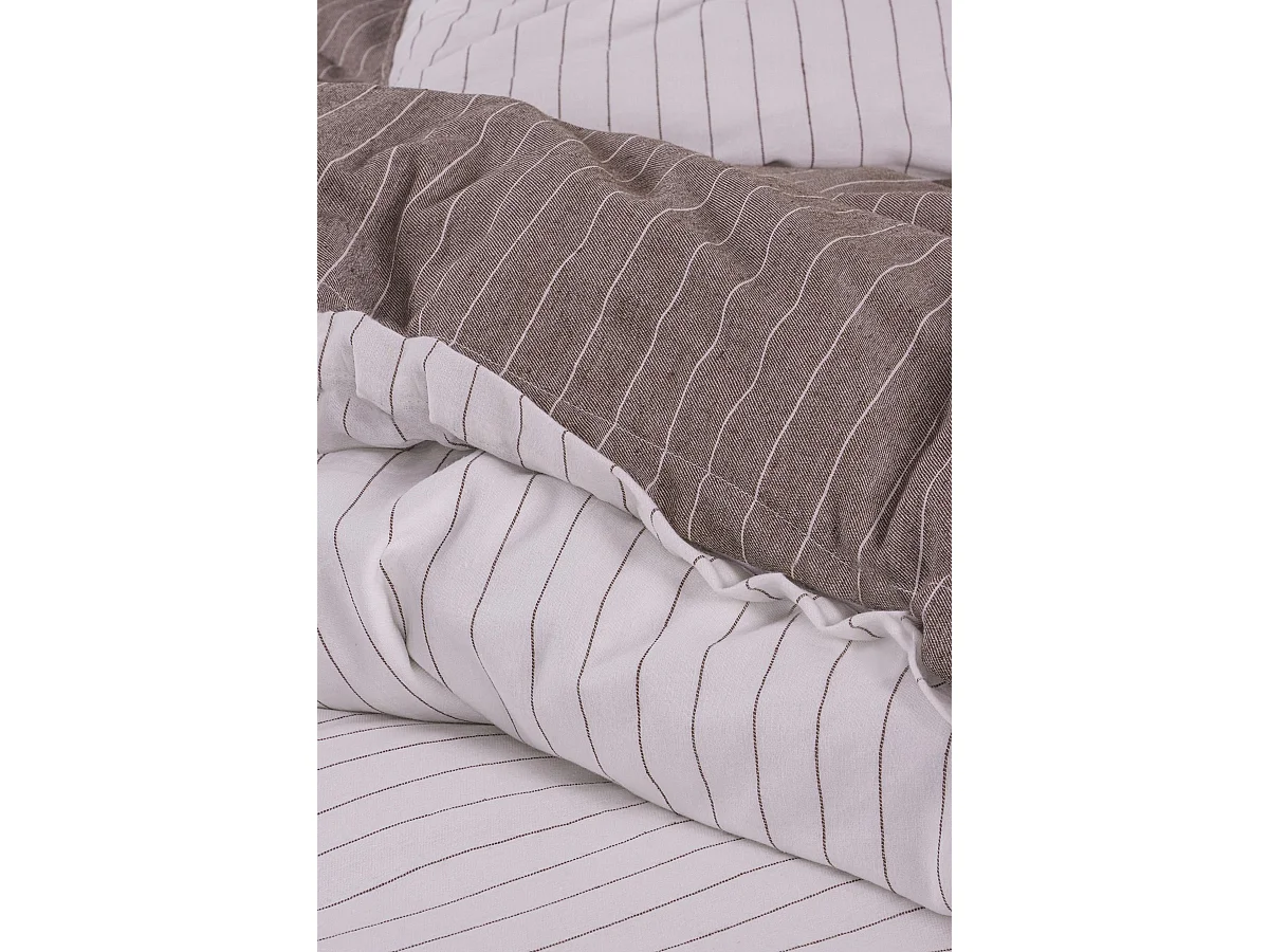 Parure de lit 2 personnes 200x200 cm coton tisse-teint