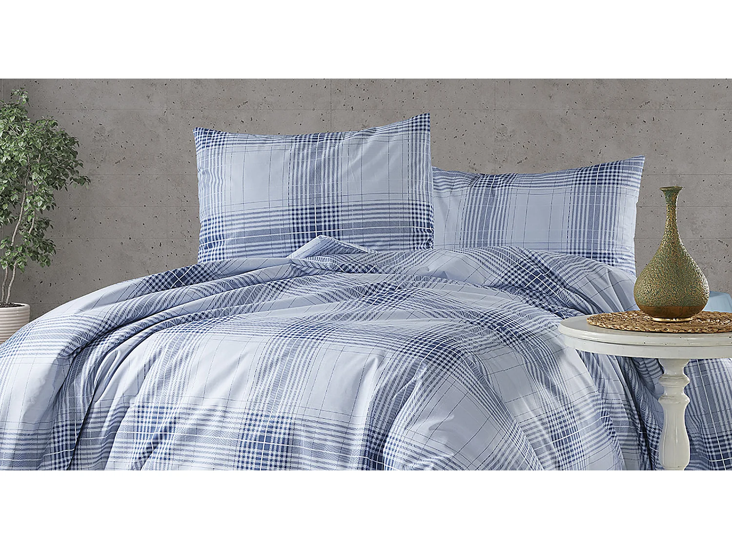 Set letto matrimoniale 200x200 cm+2 federe 65x65 cm 100% cotone