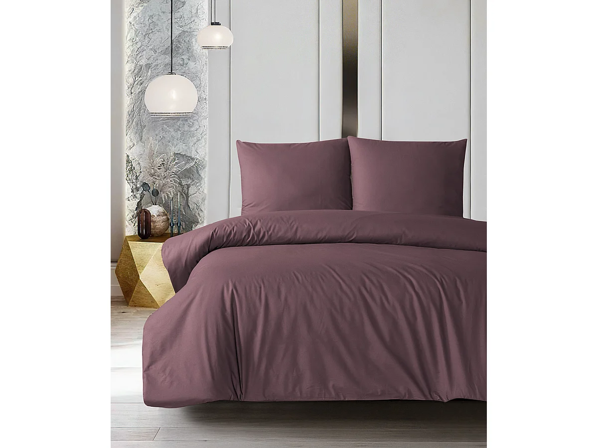 Parure de lit  2 personnes  200x200 cm coton uni