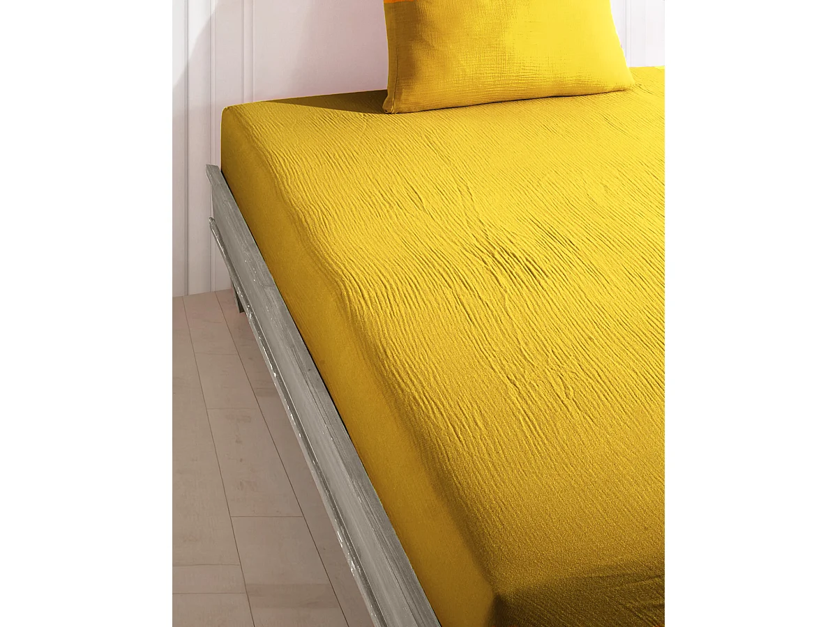 Hoeslaken 160x200 cm katoen gaas mousseline