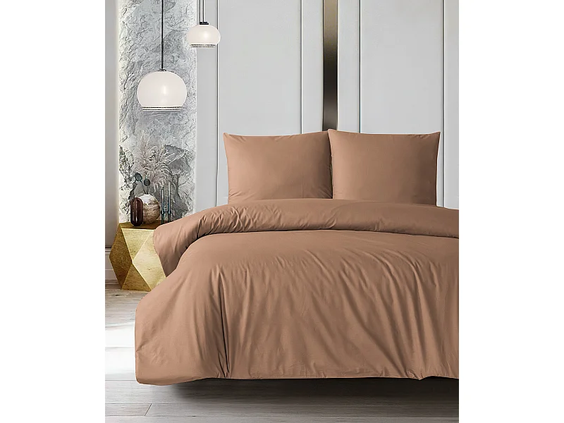 Parure de lit  2 personnes  240x220 cm coton uni