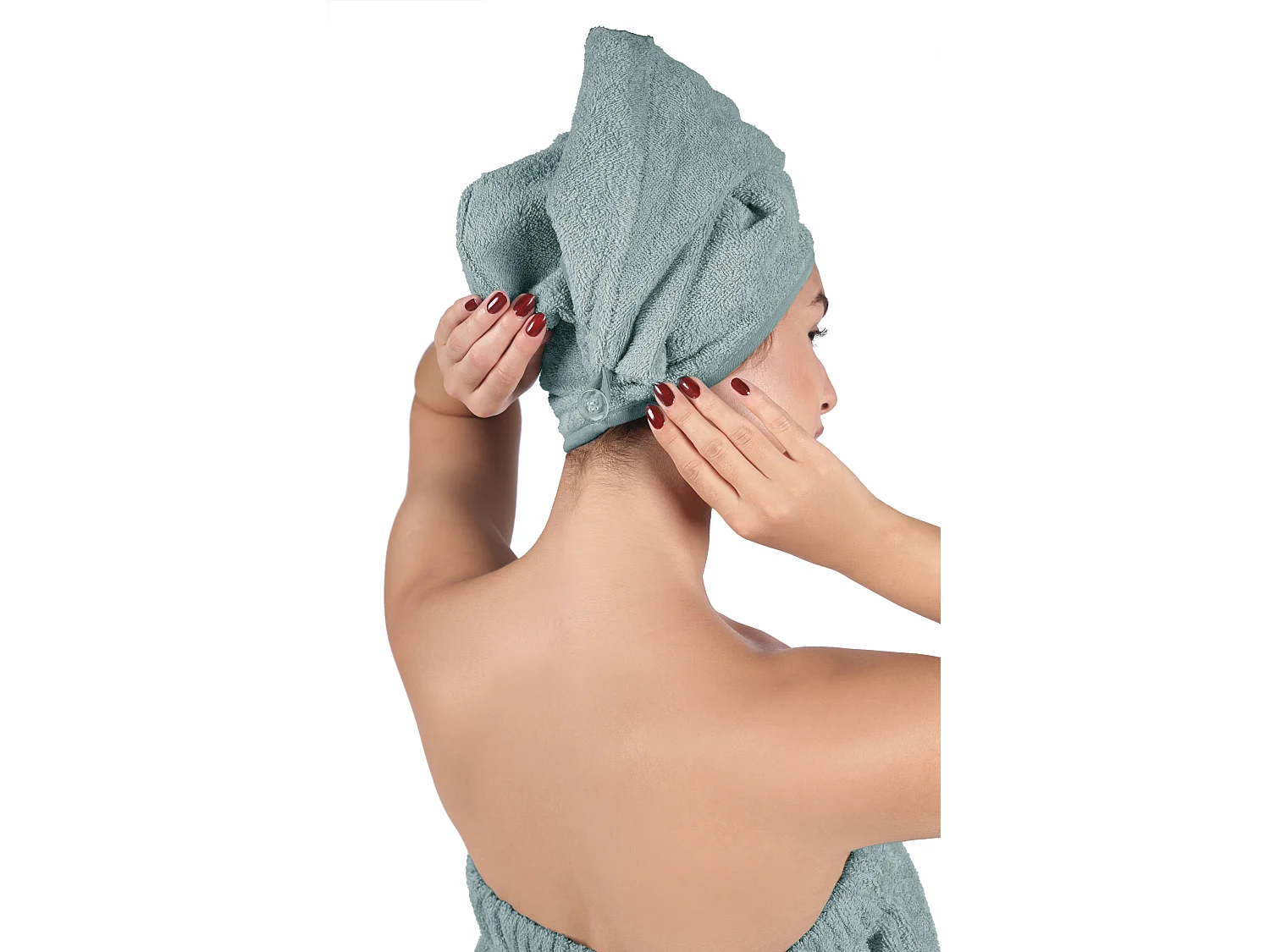 Conjunto de pareô e toalha de cabelo