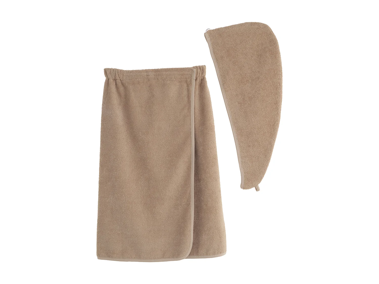 Conjunto de pareô e toalha de cabelo