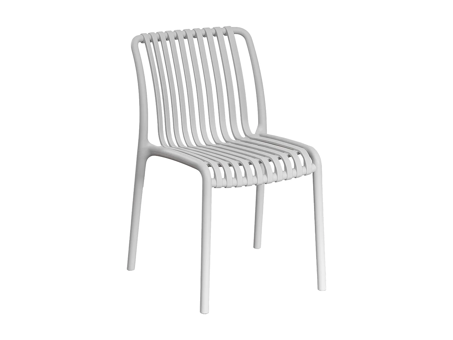 Pack de 4 sillas de 76x42x55 cm de polipropileno para interior y exterior blanco Solenia