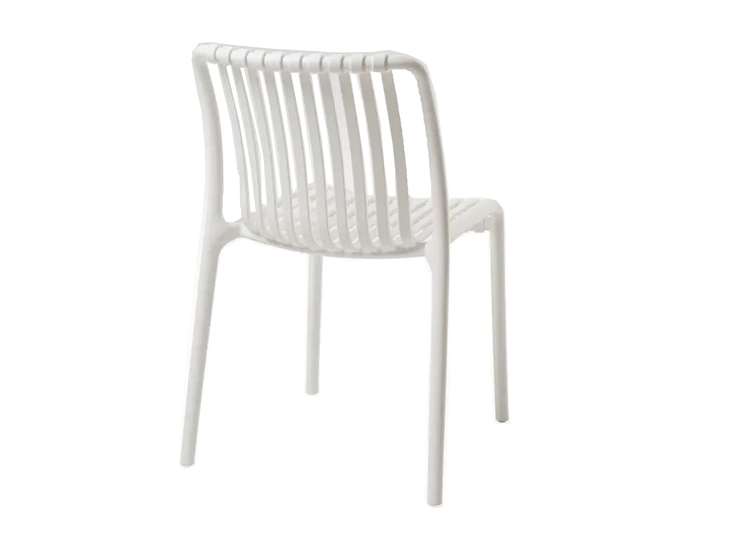 Pack de 4 sillas de 76x42x55 cm de polipropileno para interior y exterior blanco Solenia