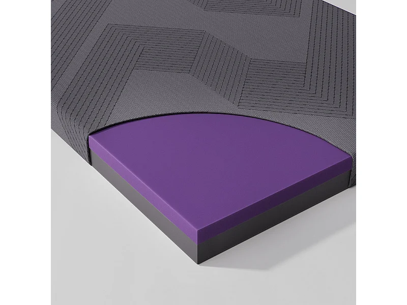 CHICASA Cubrecama de espuma viscoelástica 90 x 200 cm, 7 zonas H2.H3, grosor 8 cm, con funda lavable