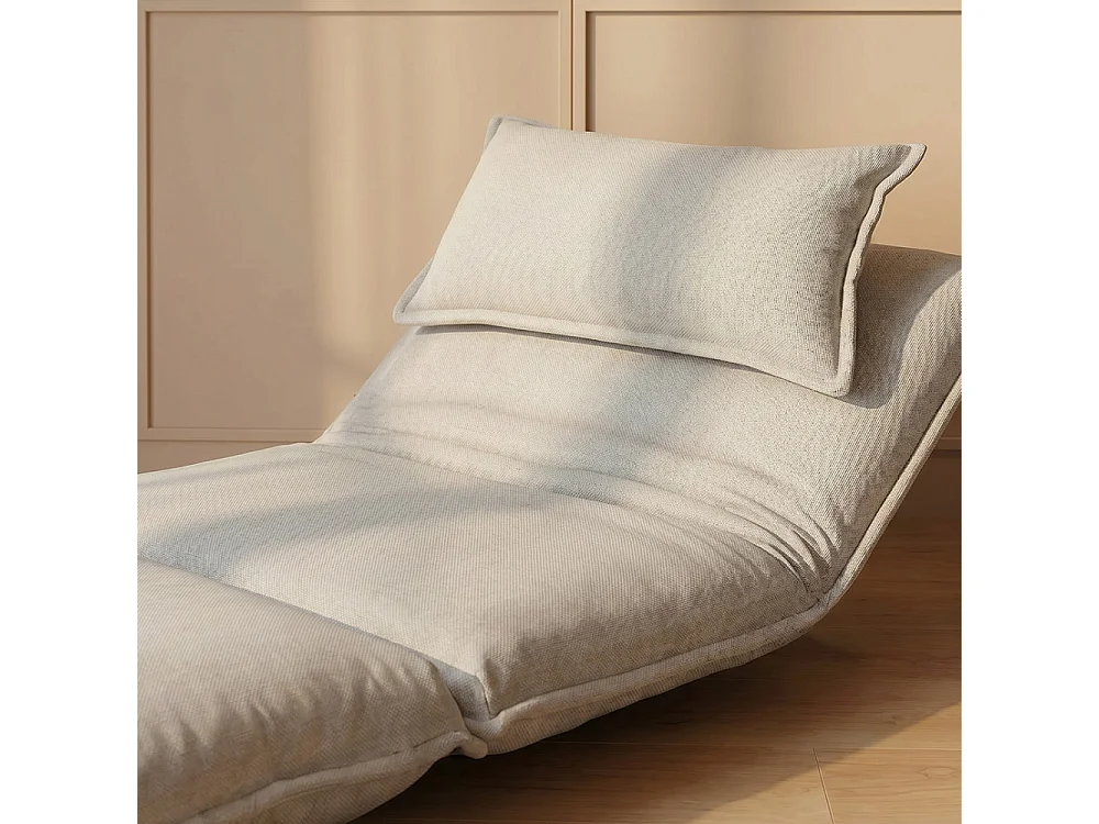 Nala - Chauffeuse convertible 1 place en tissu - Beige