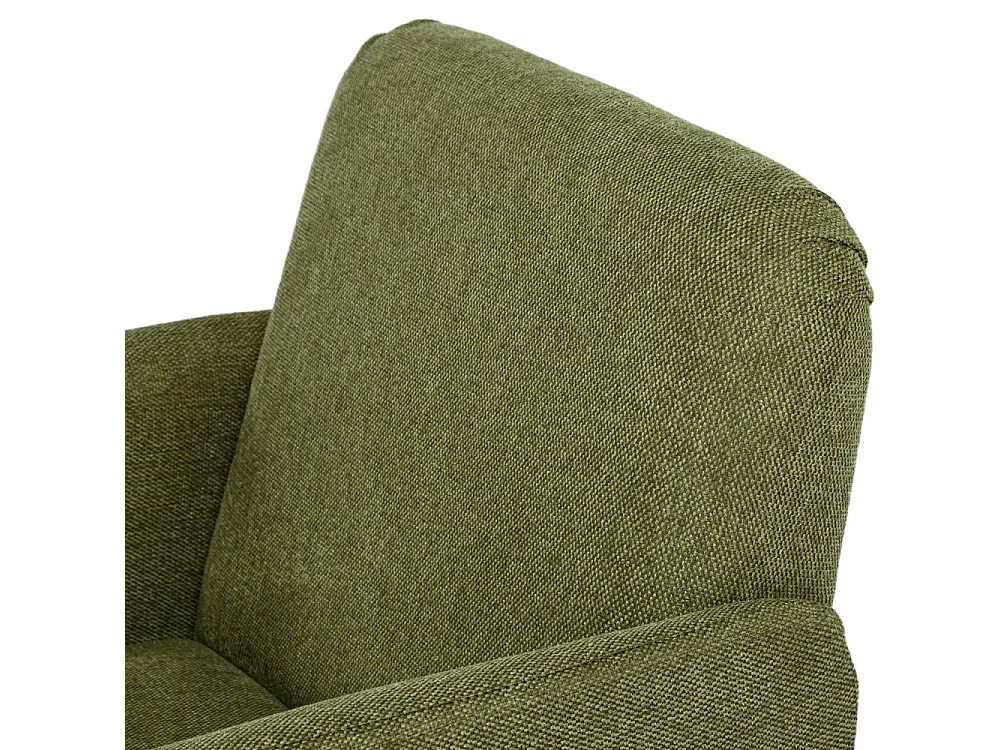 Brooks - Fauteuil rétro en tissu pieds bois foncé - Vert