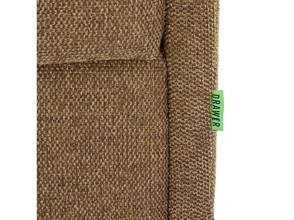 Brooks - Fauteuil rétro en tissu pieds bois foncé - Bronze