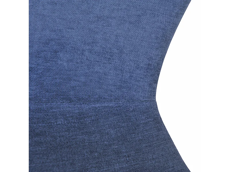 Lot de 2 chaises de repas tissu bleu lavande et pieds métal – ASTRID