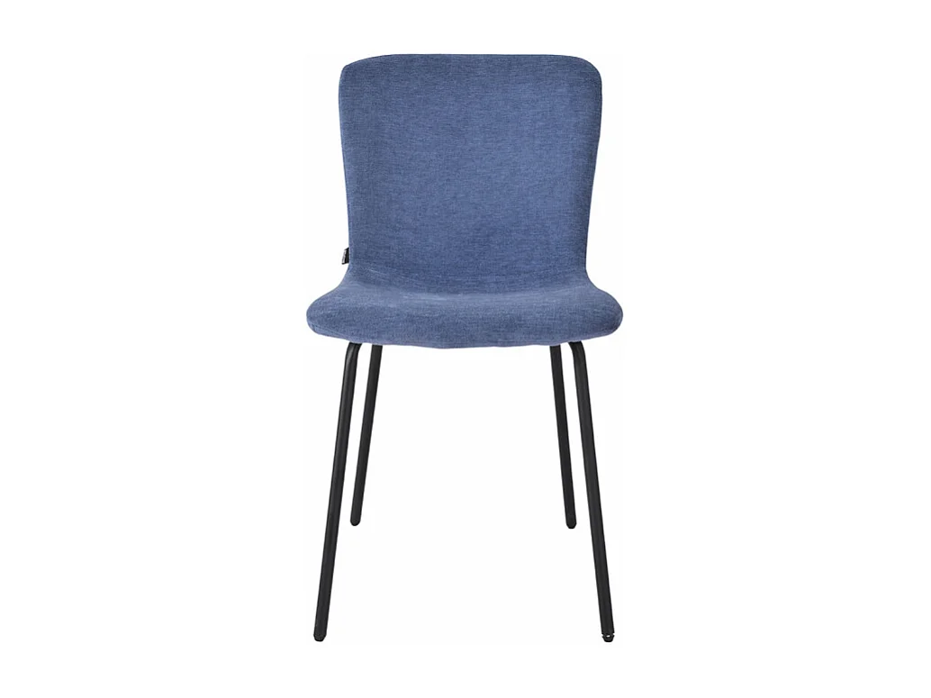 Lot de 4 chaises de repas tissu bleu lavande et pieds métal – ASTRID